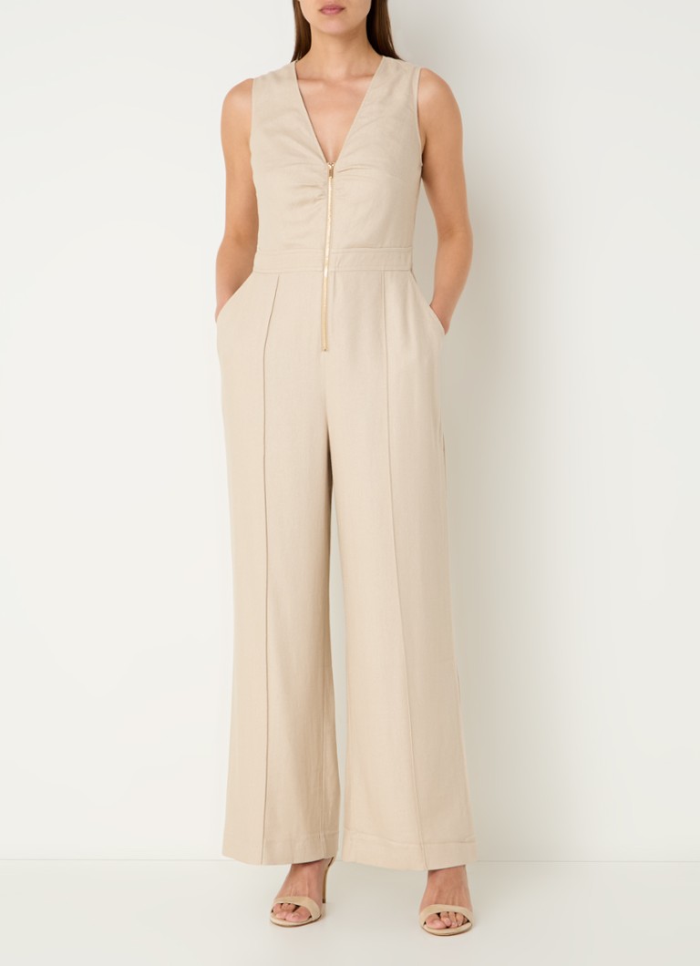 Phase Eight Fraya wide-fit jumpsuit in linen blend with side pockets