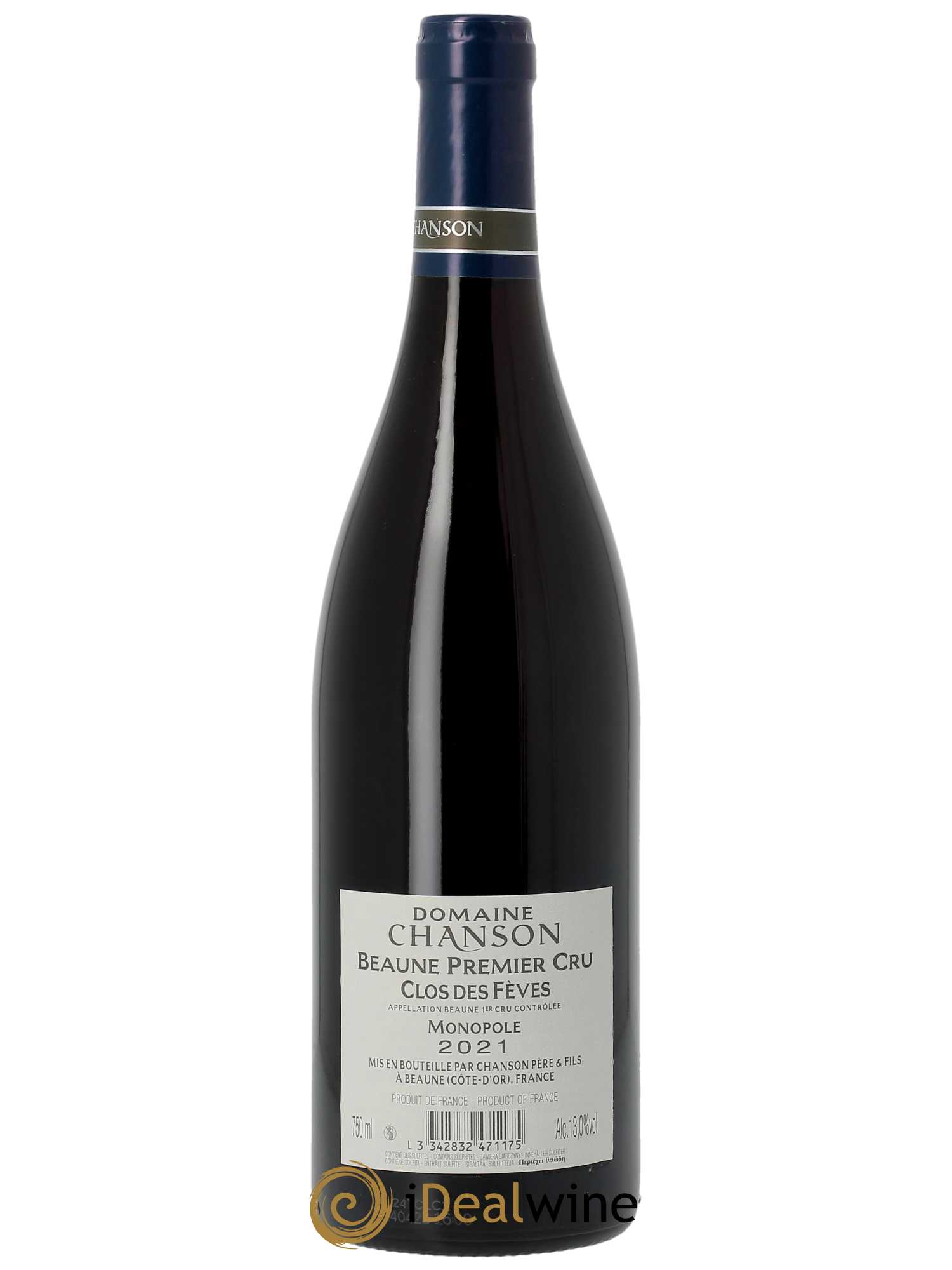 Beaune 1er Cru Clos des Fèves Chanson  2021 - Lot de 1 Bouteille