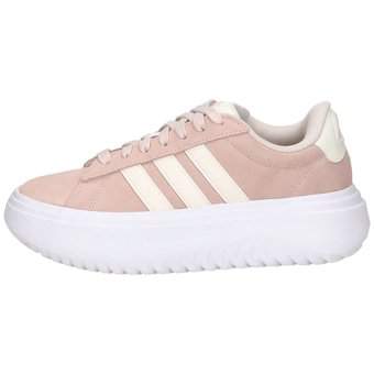 adidas Grand Court Platform Suede in rosa