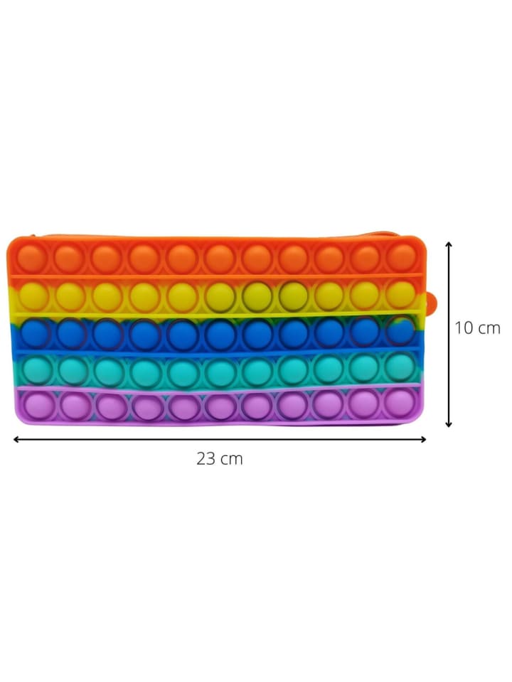COFI 1453 Rainbow Bunt Federmäppchen Ideales Etui für den Schulalltag in Mehrfarbig günstig kaufen 23 cm