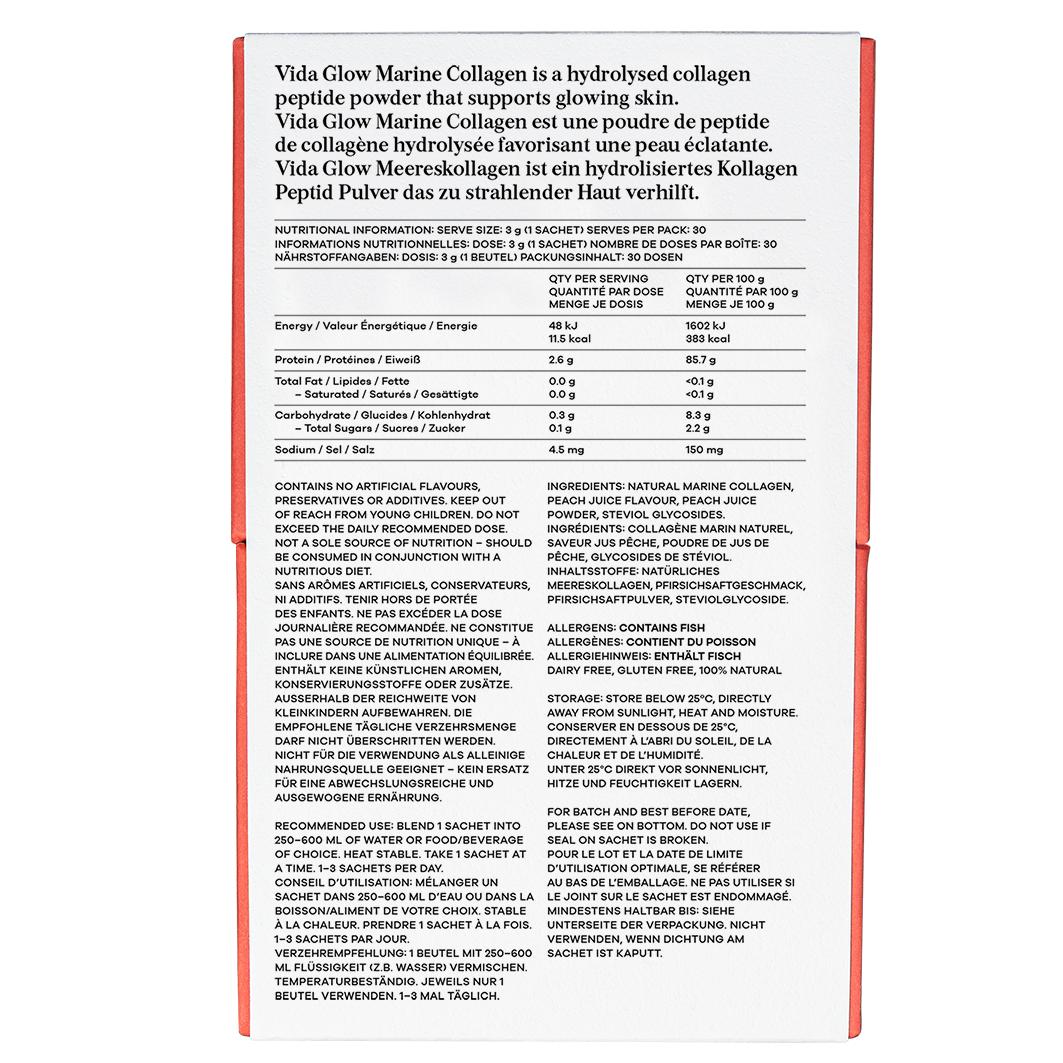 Natural Marine Collagen Sachets Peach