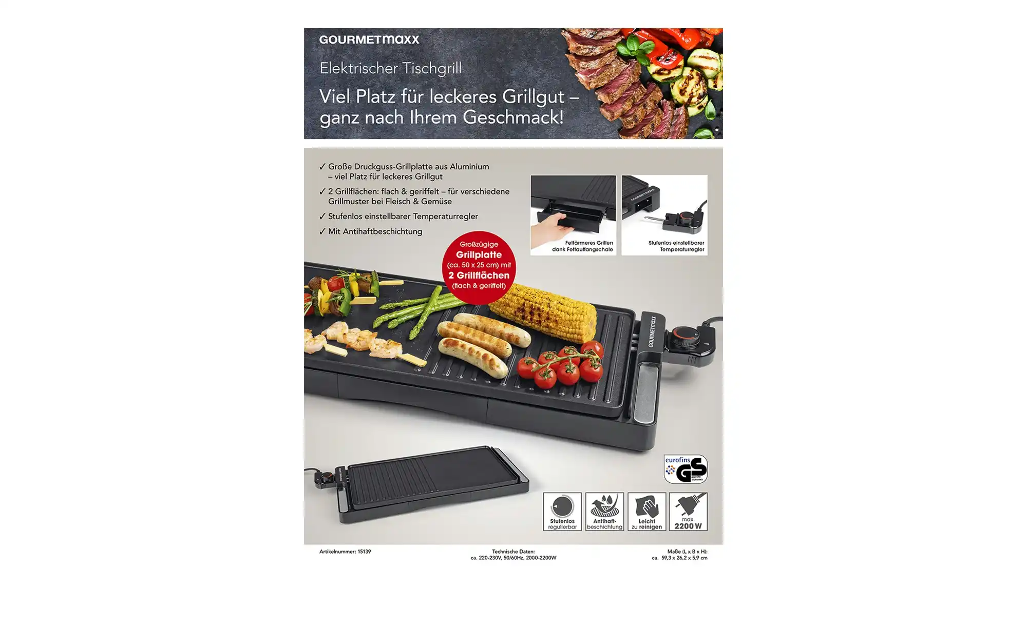 Tischgrill 15139