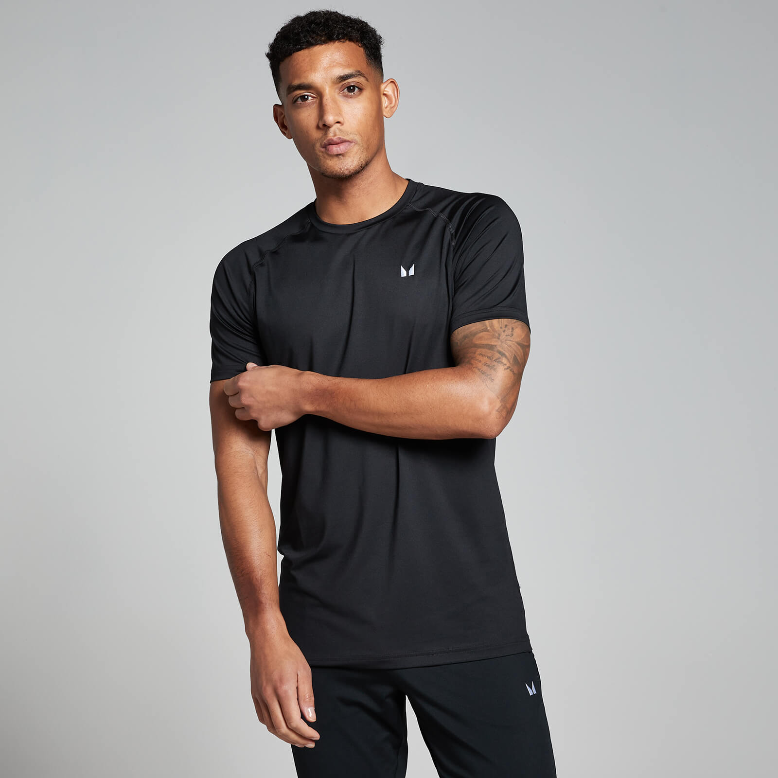 T-shirt d’entraînement à manches courtes MP pour hommes – Noir