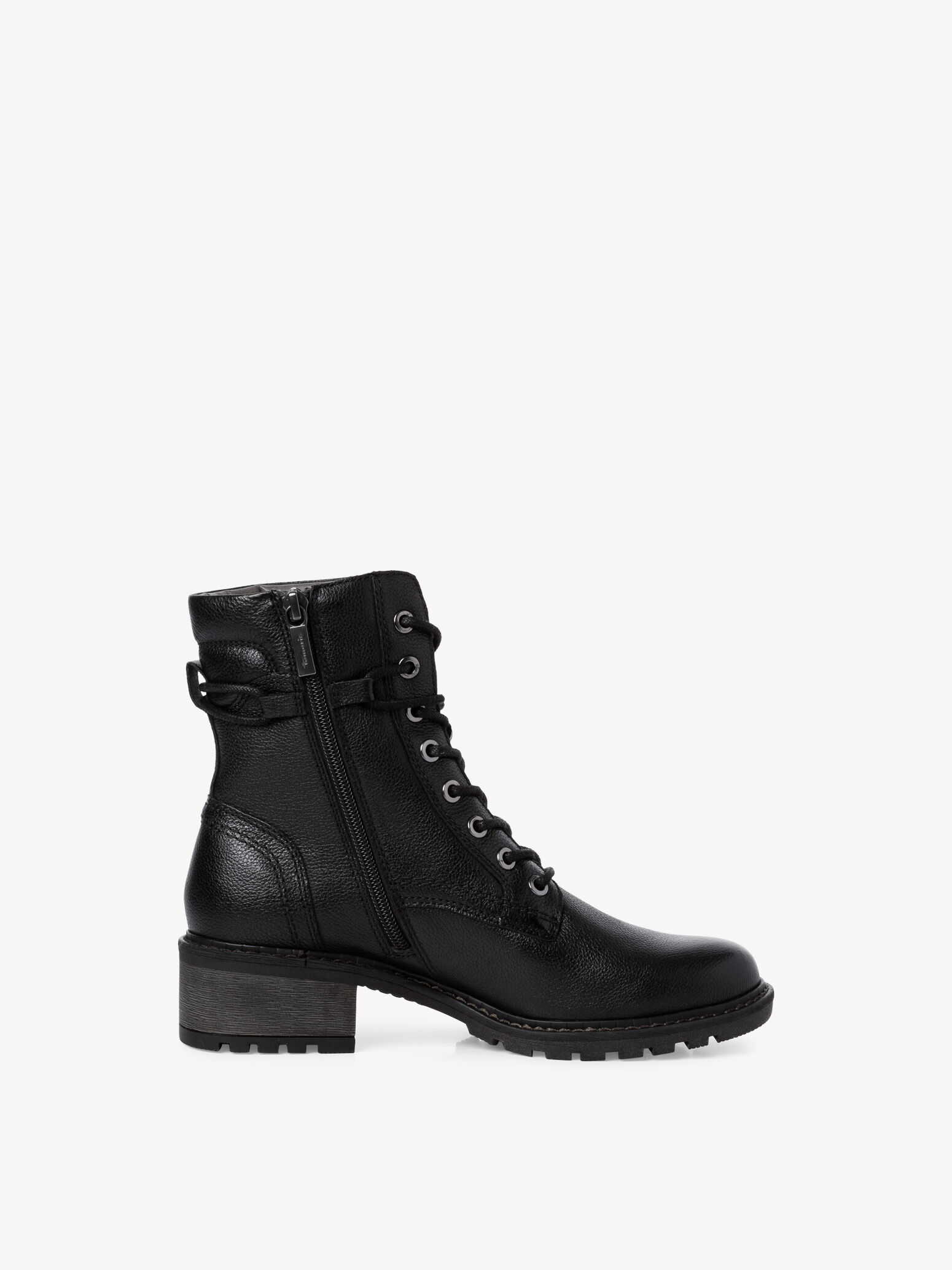 Bottine en cuir - noir