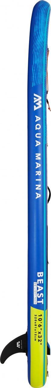 PureHaven Aqua Marina SUP Board 320x81cm mit Reißverschlussrucksack Double Action-Pumpe LIQUID AIR V1 Paddel Einschub-Mittelfinne Sicherheitsleine Blau