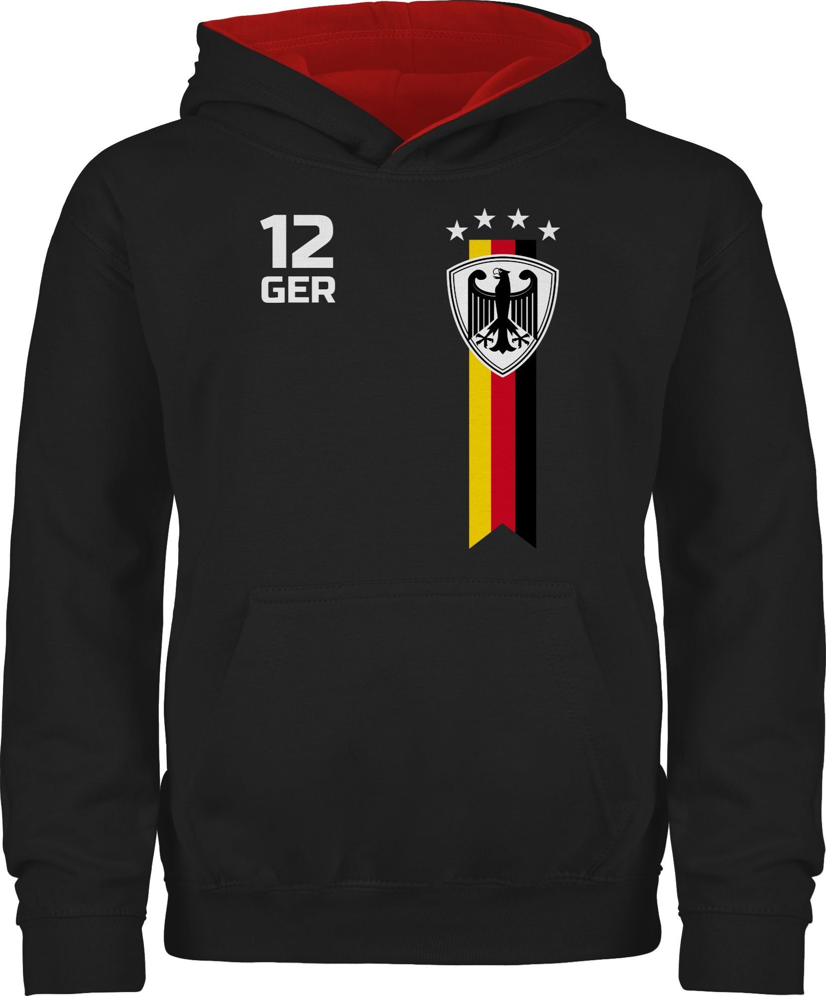 Shirtracer Hoodie WM Fan Deutschland Fussball EM 2024 Kinder