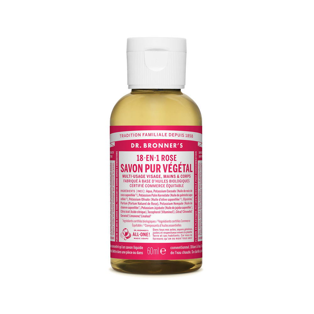 Dr Bronner's Dr Bronner's - Savon liquide Rose - 60ml Savon liquide