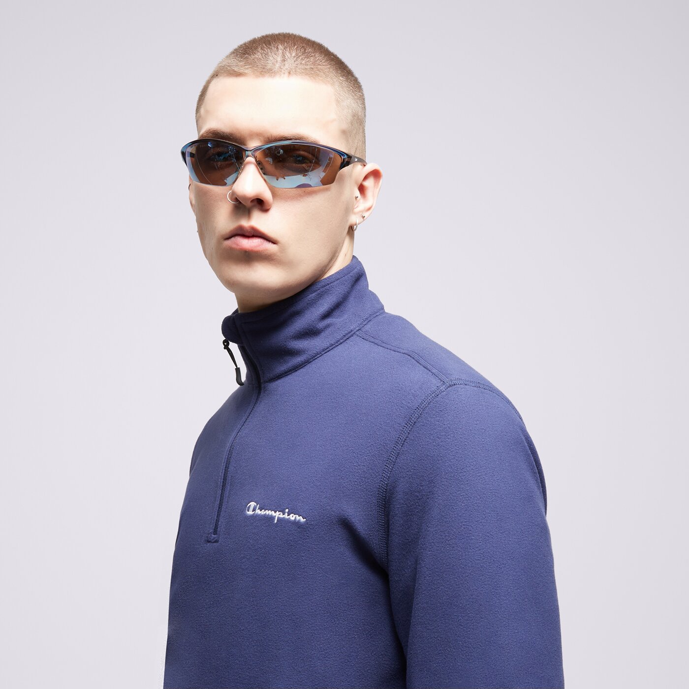 CHAMPION FLEECESHIRT HALF ZIP TOP Dunkelblau