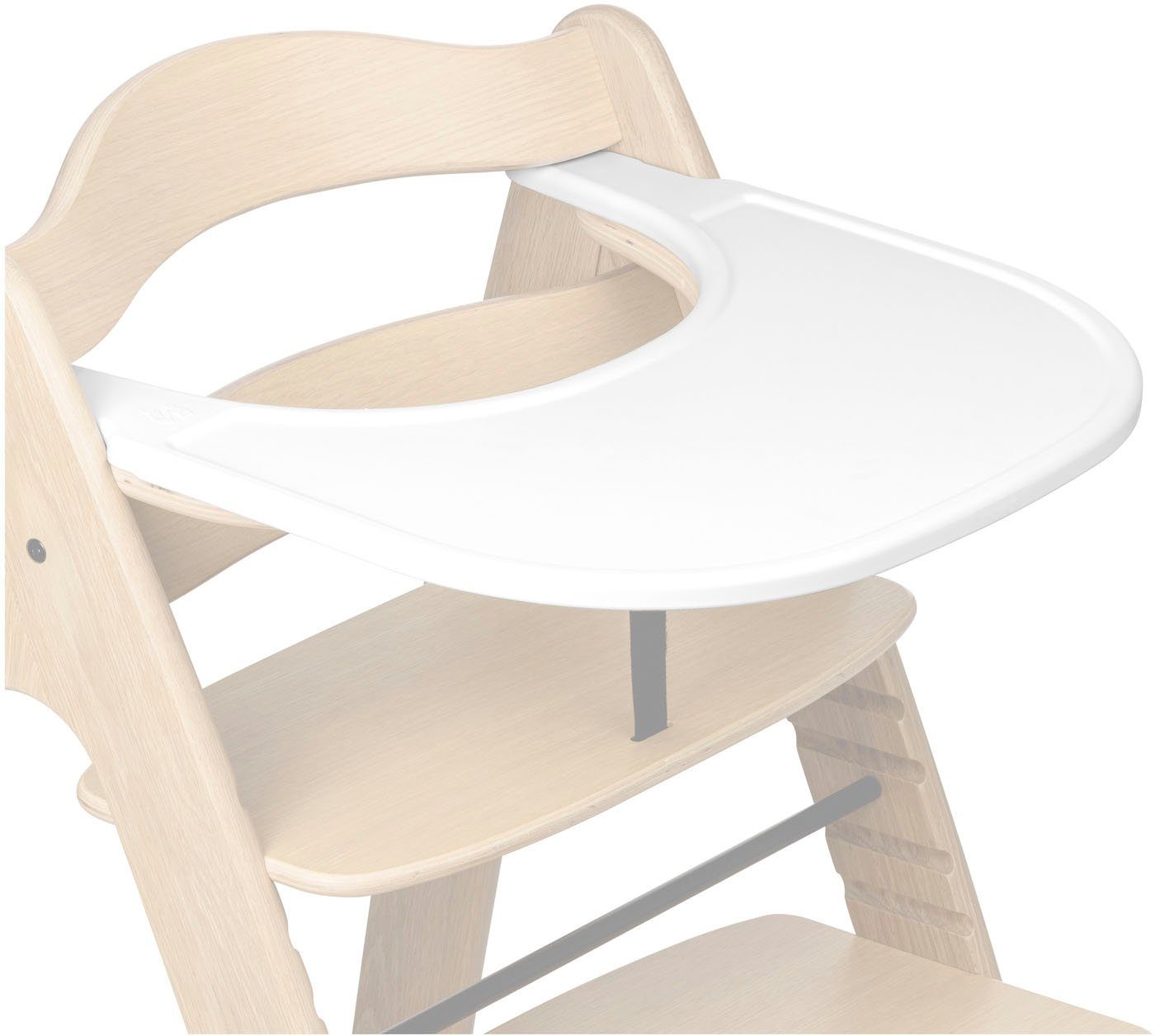 Hauck Hochstuhltablett Arketa Click Tray, White, Kunststoff, aus recyceltem Material