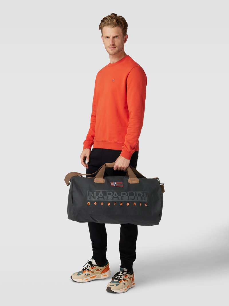 Weekender mit Label-Details in schwarz