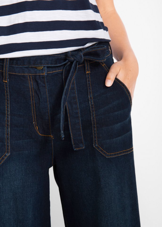 7/8-High Waist Ultra-Soft-Jeans mit High-Waist-Bequembund, Loose-Fit
