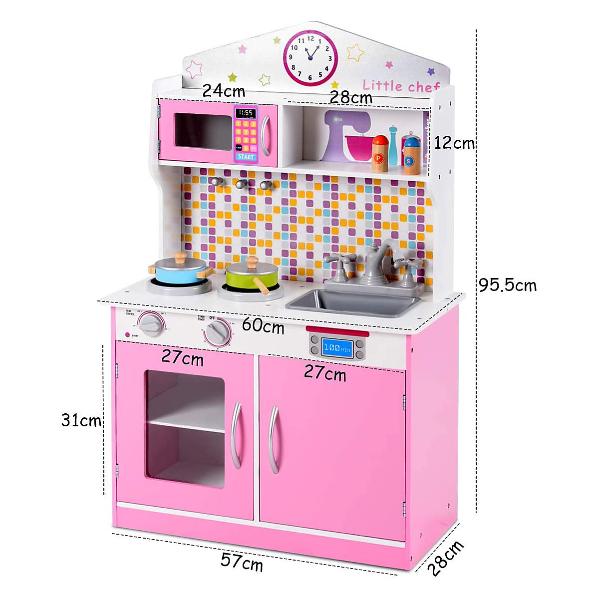 Spielküche Kinderküche rosa Reichlich