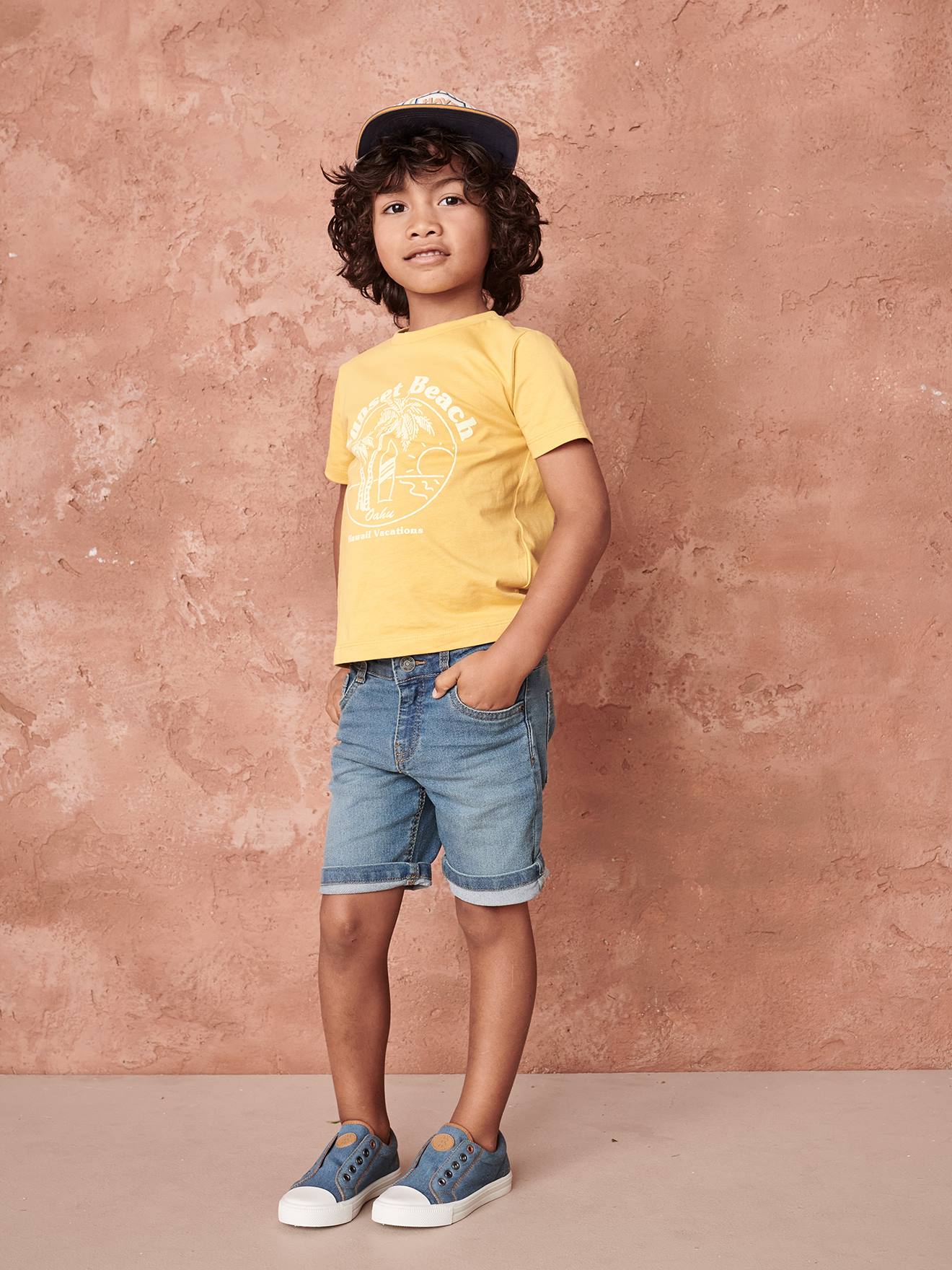 Bermuda en jean Basics garçon denim brut