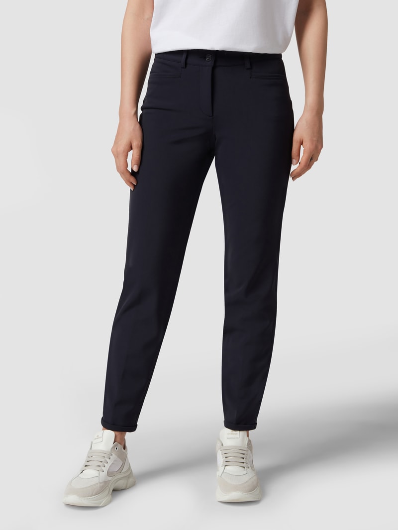 Stoffhose mit fixiertem Umschlag Modell 'RENIRA' Modell RENIRA in marineblau