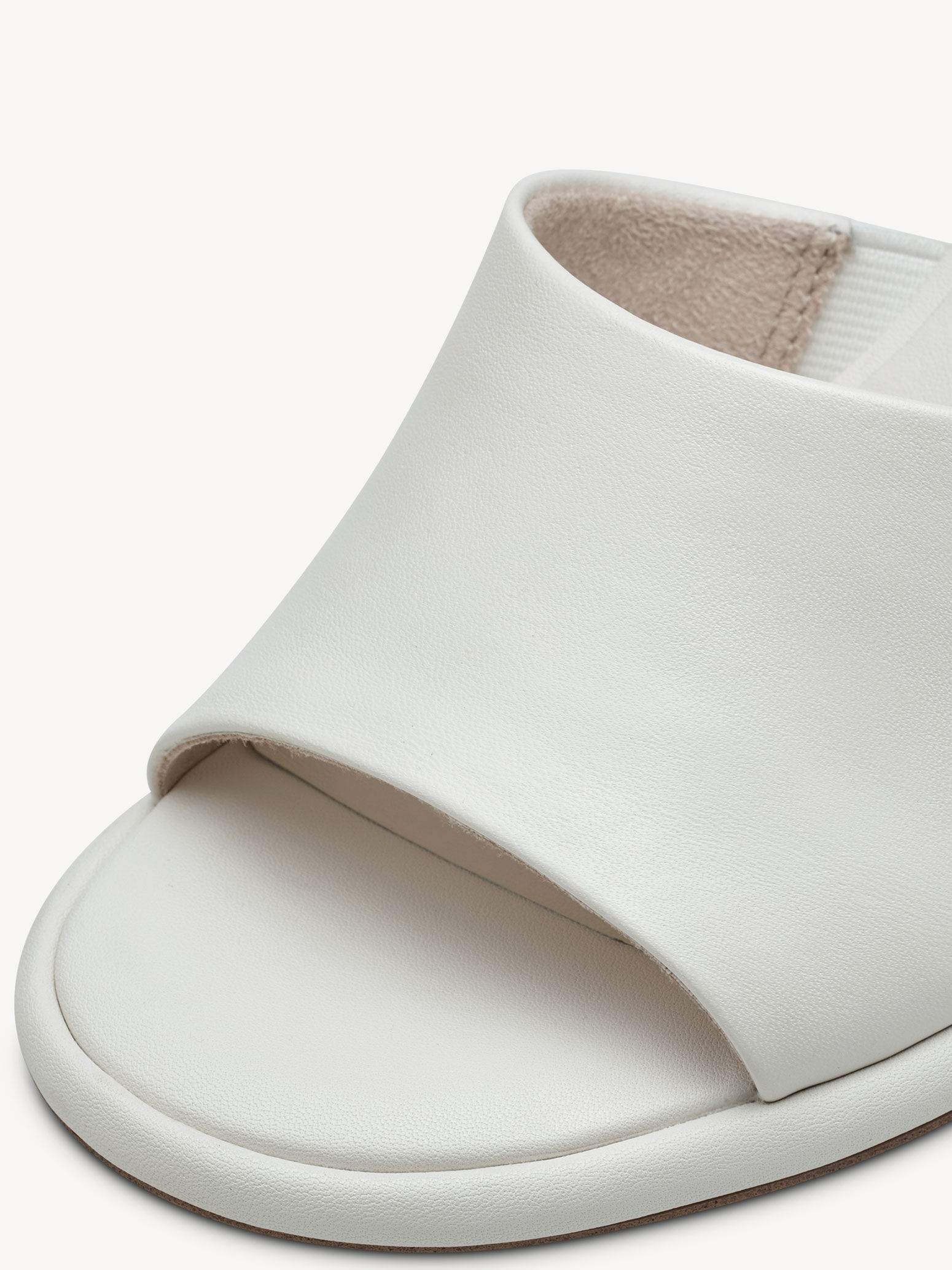 Mule en cuir - blanc