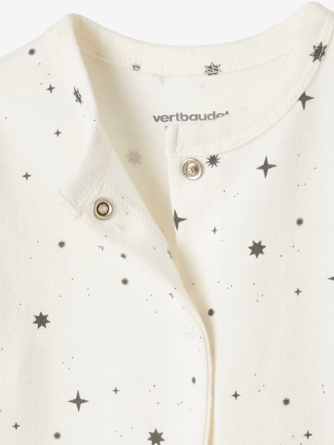 Vertbaudet Bio-Kollektion: 2er-Pack Baby Strampler - altrosa+wollweiß