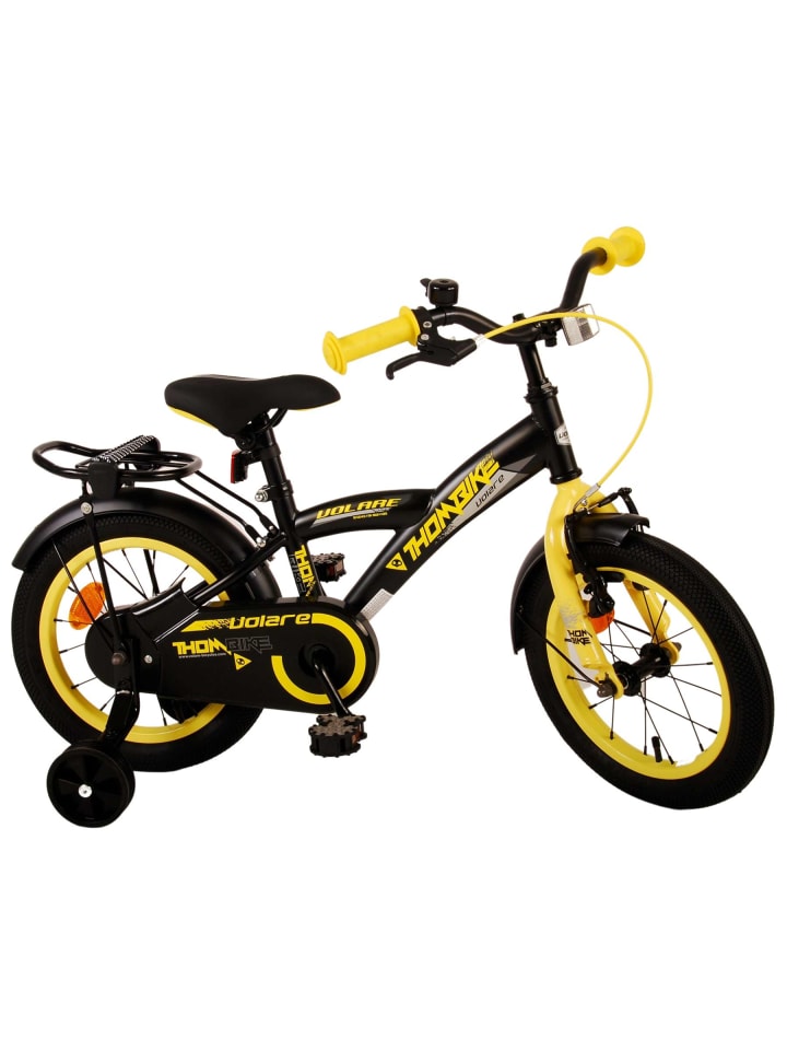 Volare Kinderfahrrad Thombike für Jungen 14 Zoll Kinderrad in Schwarz Gelb 4 Jahre günstig kaufen onesize