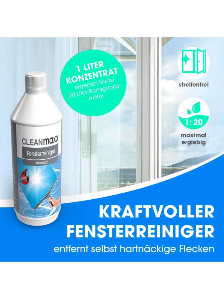 CLEANmaxx CLEANmaxx Fensterreiniger - 7-tlg. - grau/rot günstig kaufen onesize