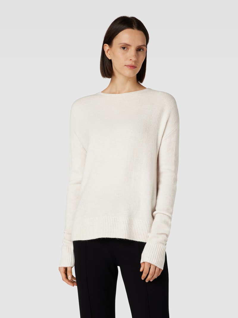 Strickpullover in melierter Optik in flieder