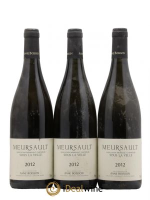 Meursault Sous la Velle Anne Boisson  2012 - Lot de 3 Bouteilles