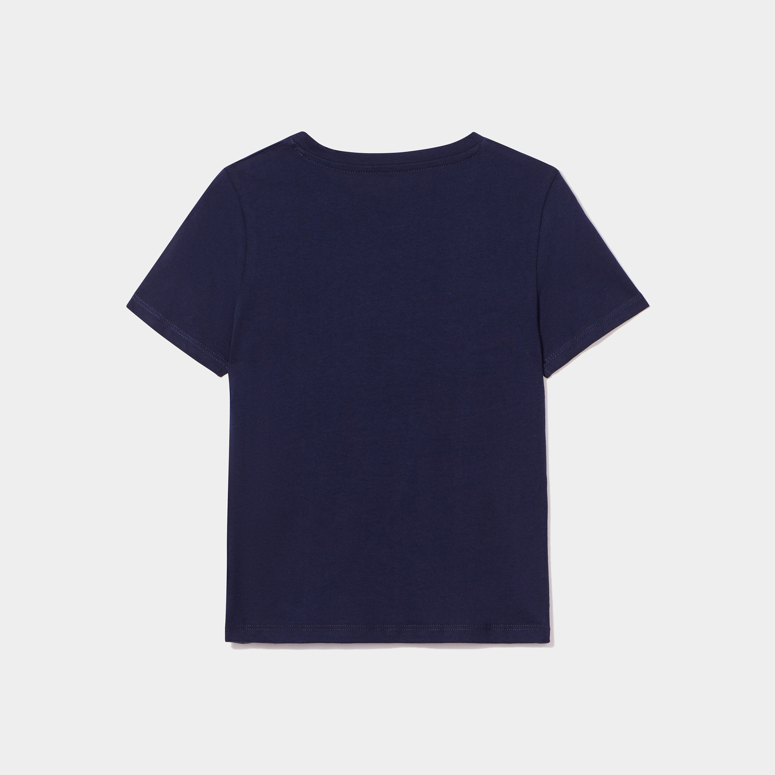 T-shirt col rond manches courtes bleu marine garçon | La Halle
