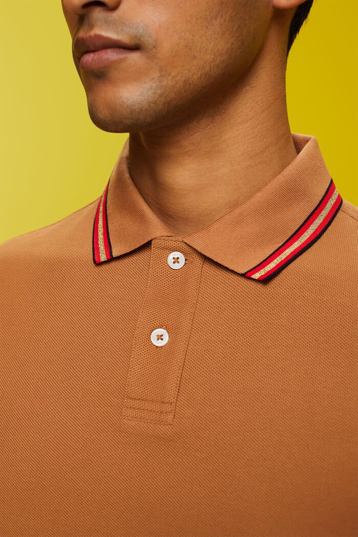 Piqué-Poloshirt mit Glitzer, 100 % Baumwolle