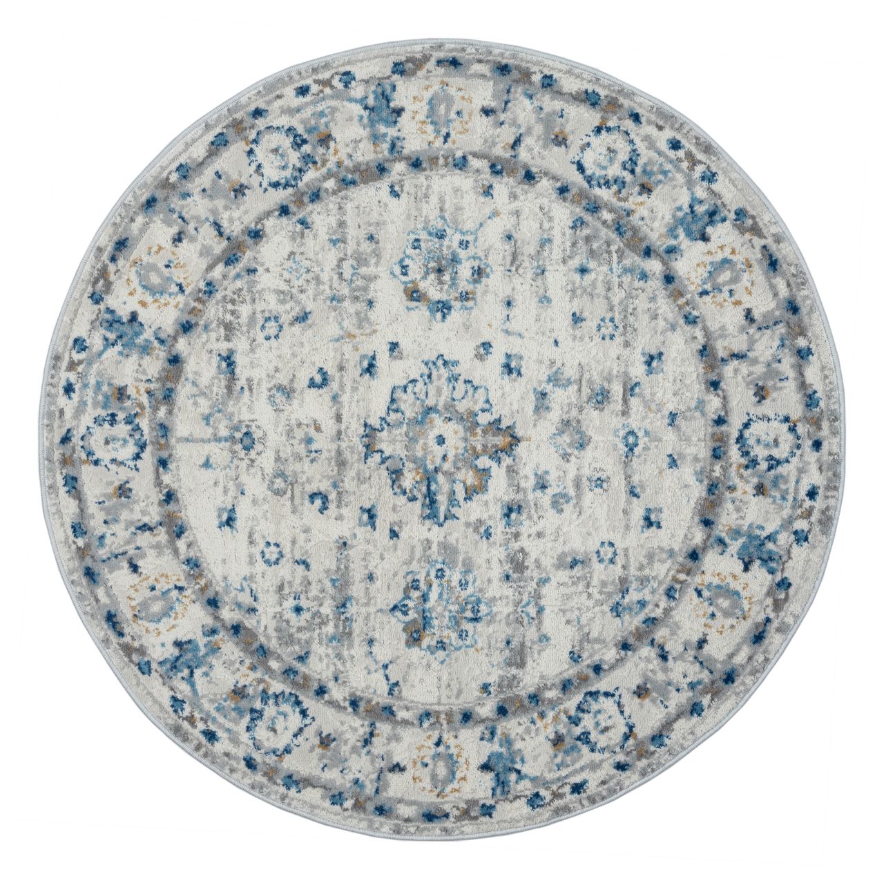 MyFlair Teppich Josefine, 120cm x 120cm, Farbe Beige, rund, Florhöhe 8mm
