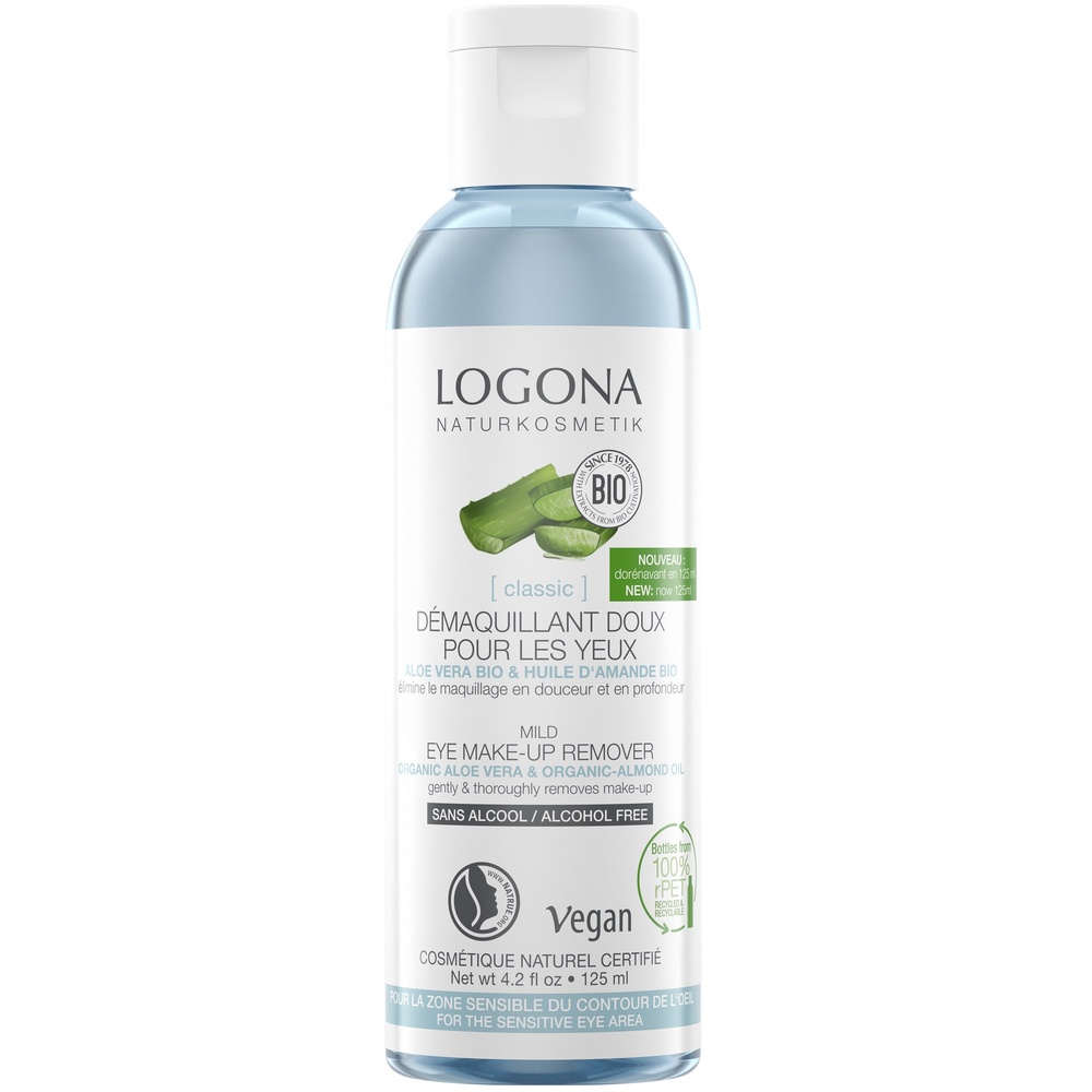 logona Démaquillant doux yeux aloe vera bio, 125 ml Démaquillants