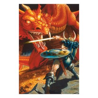Dungeons & Dragons Poster - Classic Red Dragon Battle