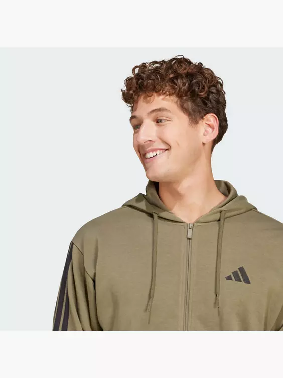 adidas Essentials 3-Streifen French Terry Kapuzenjacke