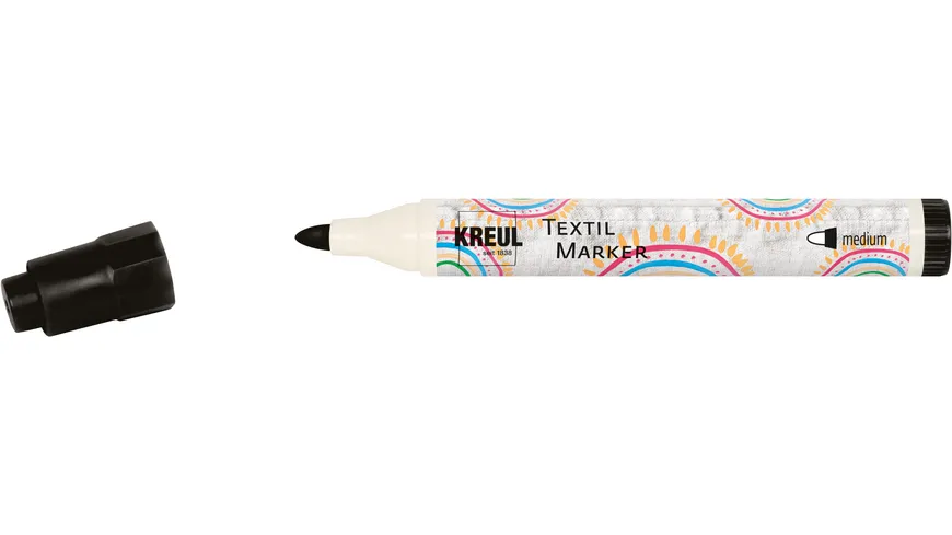 KREUL Textil Marker medium Schwarz Schwarz