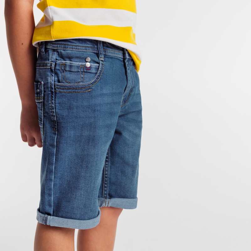 Bermuda en jean bleu garçon