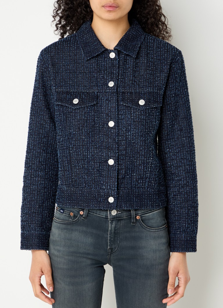 Jachetă din denim Denham Kazuko cu buzunare la piept