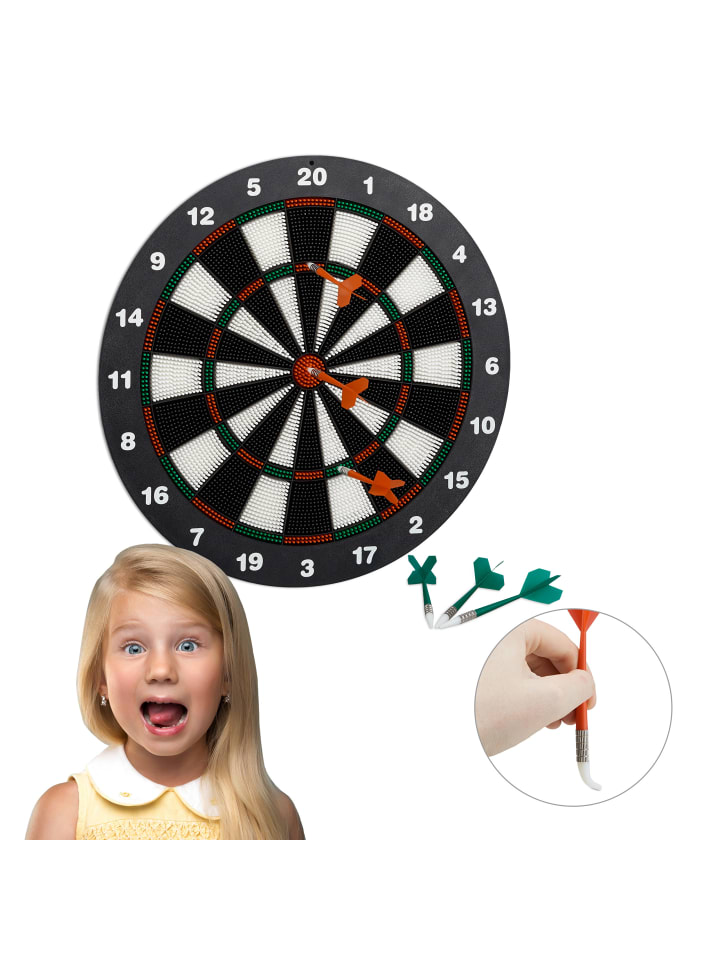 relaxdays Dartscheibe Softdarts in Schwarz/Weiß - Ø42 cm günstig kaufen onesize