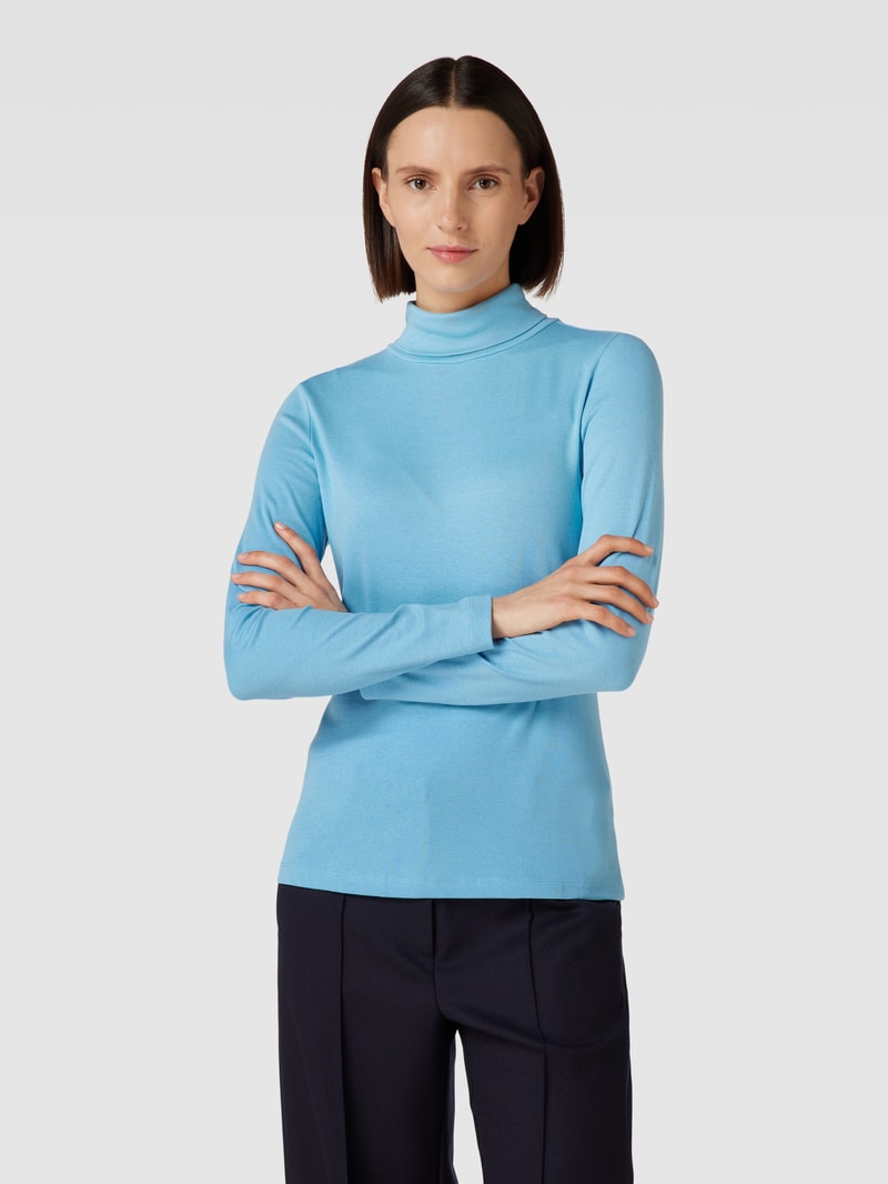Longsleeve mit Rollkragen in hellblau