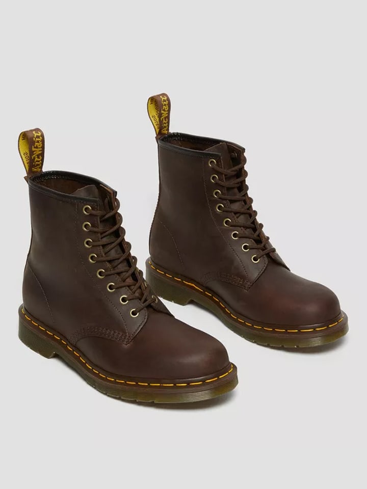 Dr. Martens Leder-Boots in Braun günstig kaufen