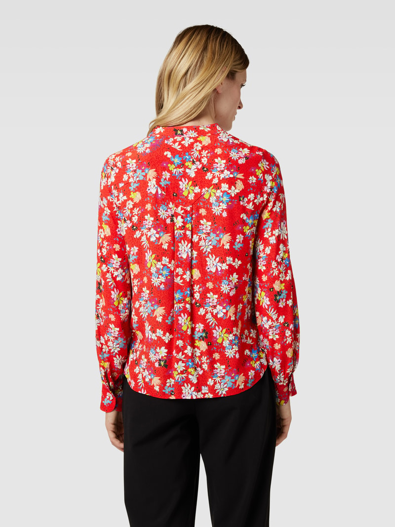 Bluse mit Stehkragen Modell 'TWINA' in rot