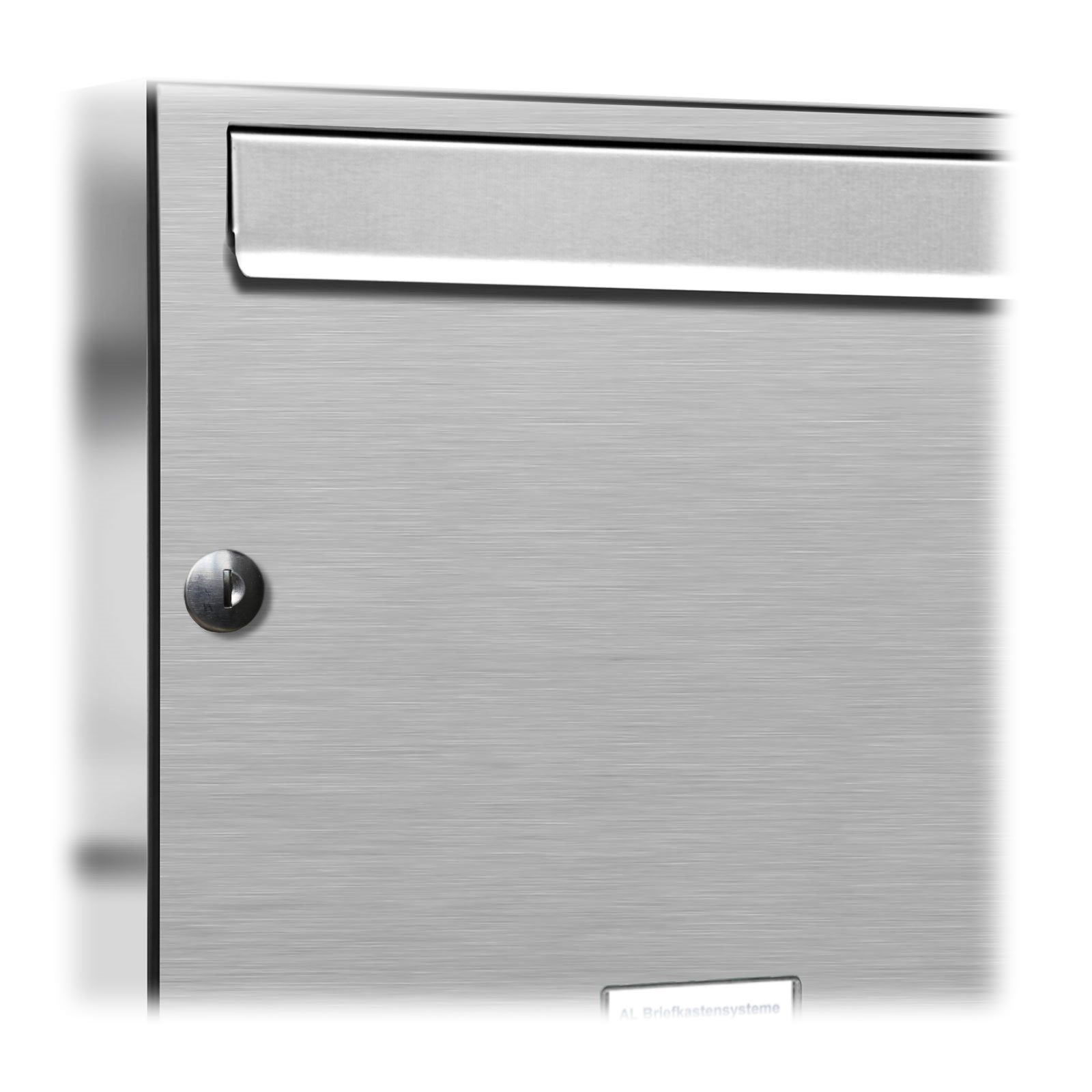 AL Briefkastensysteme Wandbriefkasten 3er Premium Edelstahl Briefkasten Anlage für Außen Wand 1x3 S
