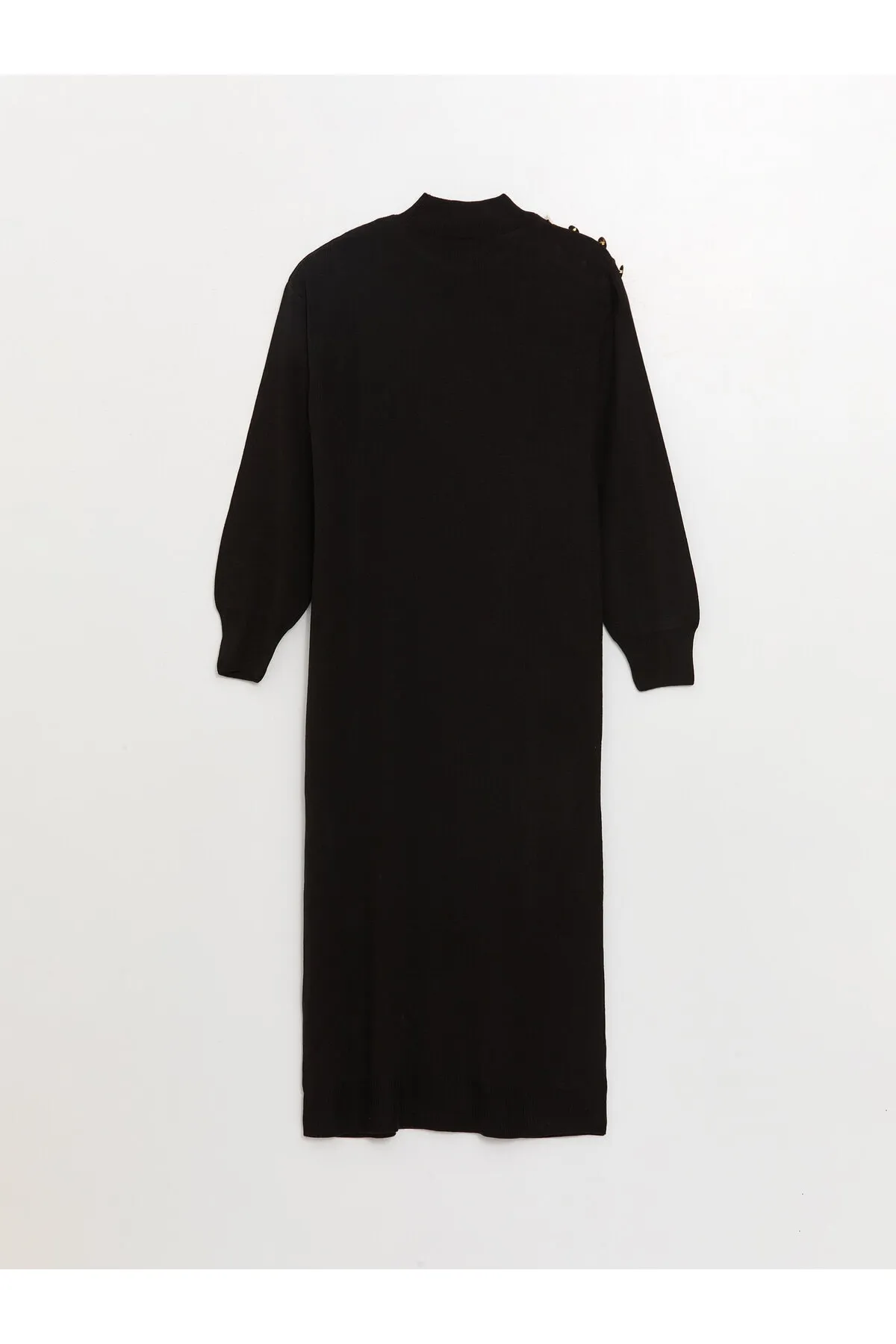 LC Waikiki  Gerades, langärmliges Damen-Strickkleid mit halbem Rollkragen