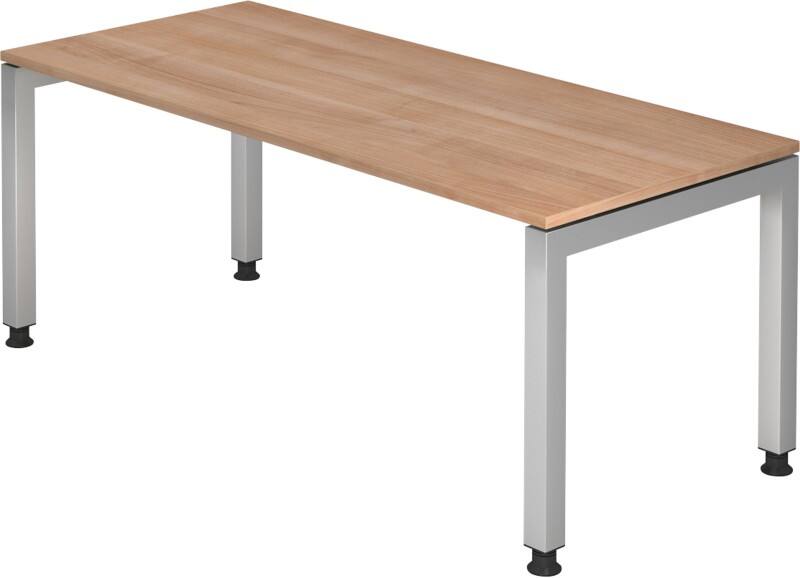 Hammerbacher J Serie Höhenverstellbar Schreibtisch Rechteckig Walnuss Type of feet 1.800 (B) x 800 (T) mm Holz