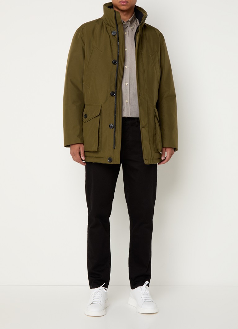 Giacca imbottita HUGO BOSS Osiass con cappuccio removibile