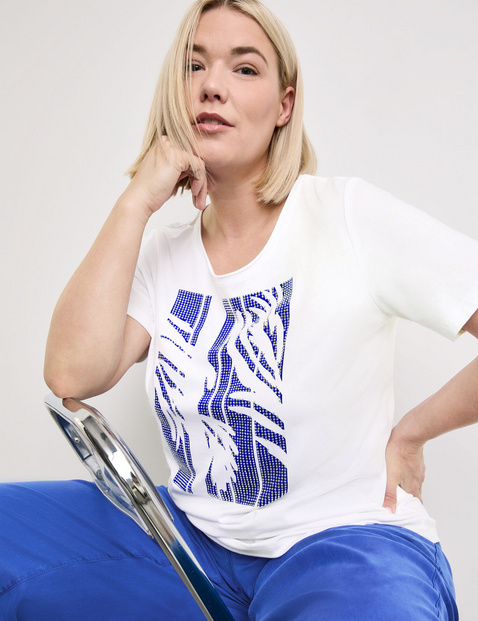 T-Shirt mit Glitzersteinen