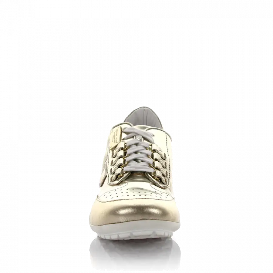 Philipp Plein - Sneaker low Lackleder Logo gold - gold