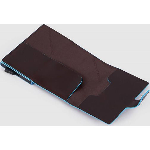 Piquadro Black Square Kreditkartenetui RFID Schutz Leder 10 cm