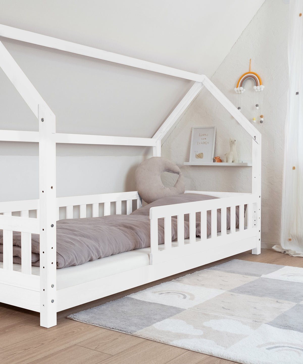 Hausbett Kiefer Weiß