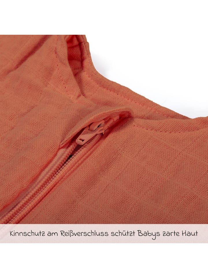 Makian Musselin-Schlafsack - Terracotta - Gr. 60 in rot günstig kaufen