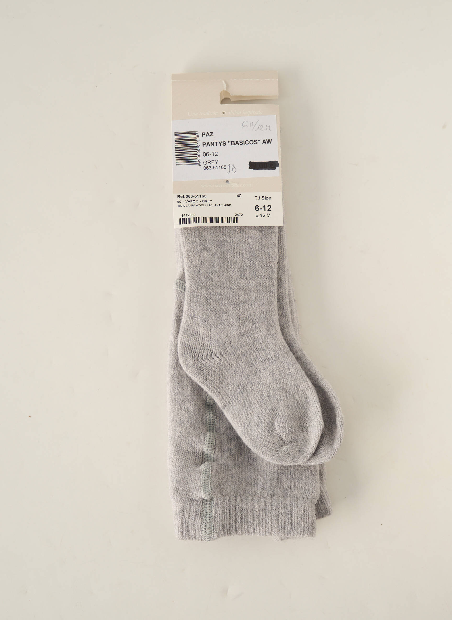 Paz Rodriguez Collant Fille couleur gris