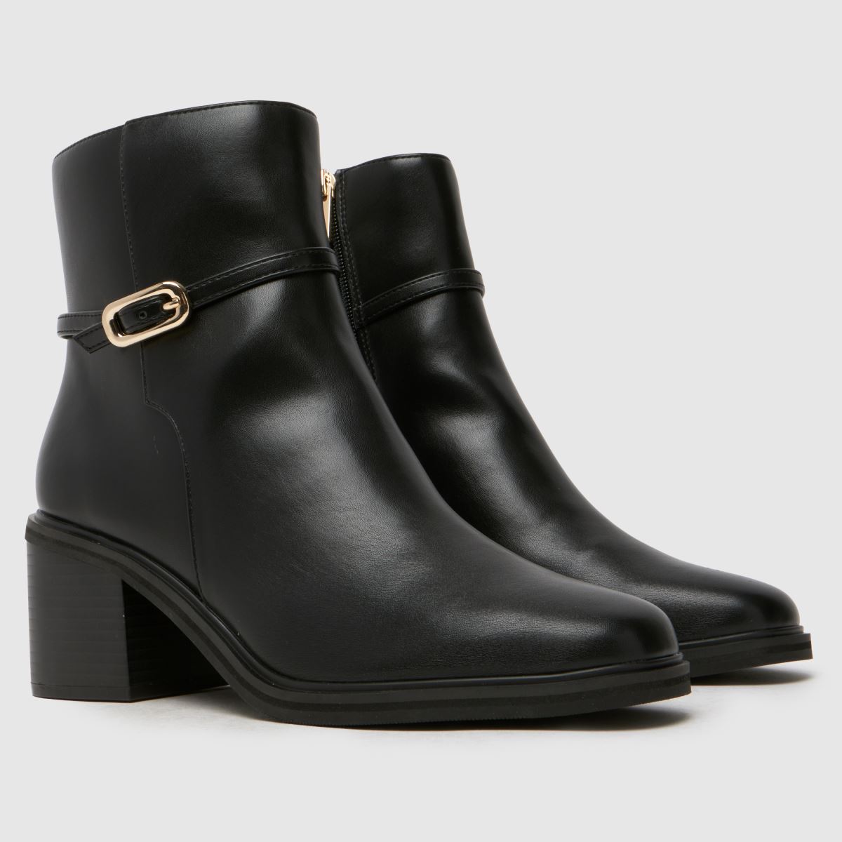 Schuh – Briley – Svarta stövlar med klack och spänne