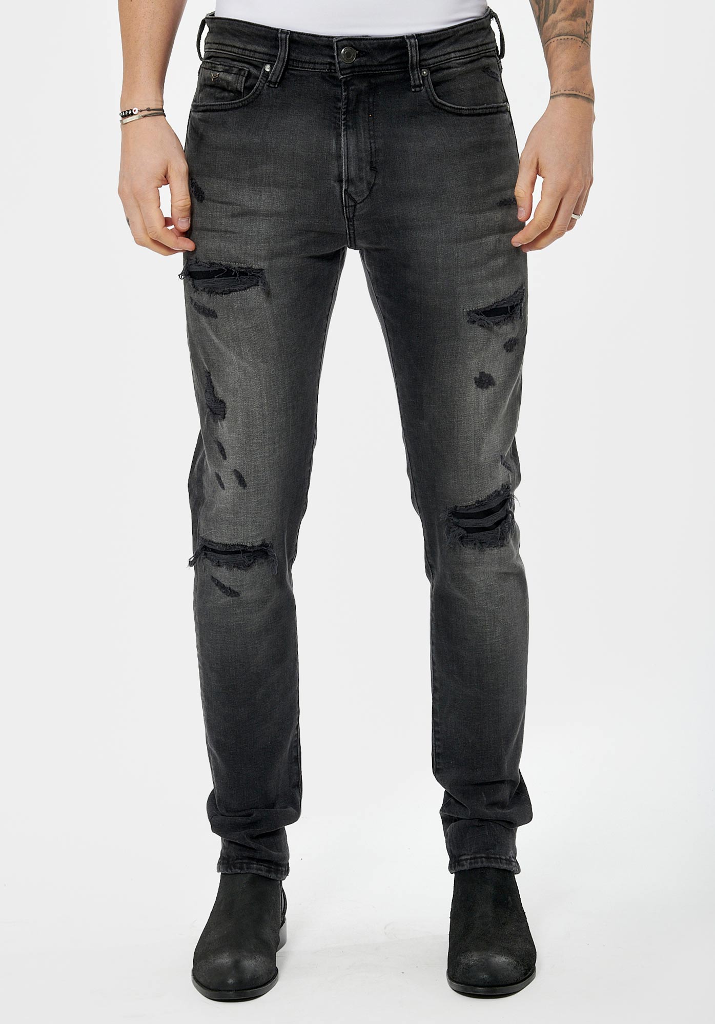 DADAS  Jean skinny noir délavé homme