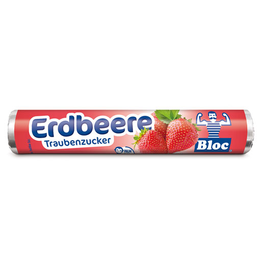 BLOC Traubenzucker Rolle Erdbeere  1 St